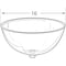 Azar Displays Clear Plastic Bowl 16" Diameter x 8" Deep 700901 - alternate 2